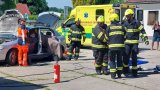 Ukázka zásahu IZS u nehody - vyproštění a záchrana osob