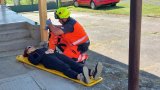 Ukázka zásahu IZS u nehody - vyproštění a záchrana osob