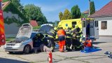 Ukázka zásahu IZS u nehody - vyproštění a záchrana osob