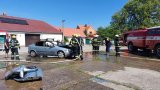 Ukázka zásahu jednotek SDH při požáru vozidla
