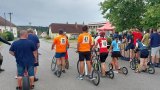 Dobronice koloběžky - příprava na start hlavho závodu